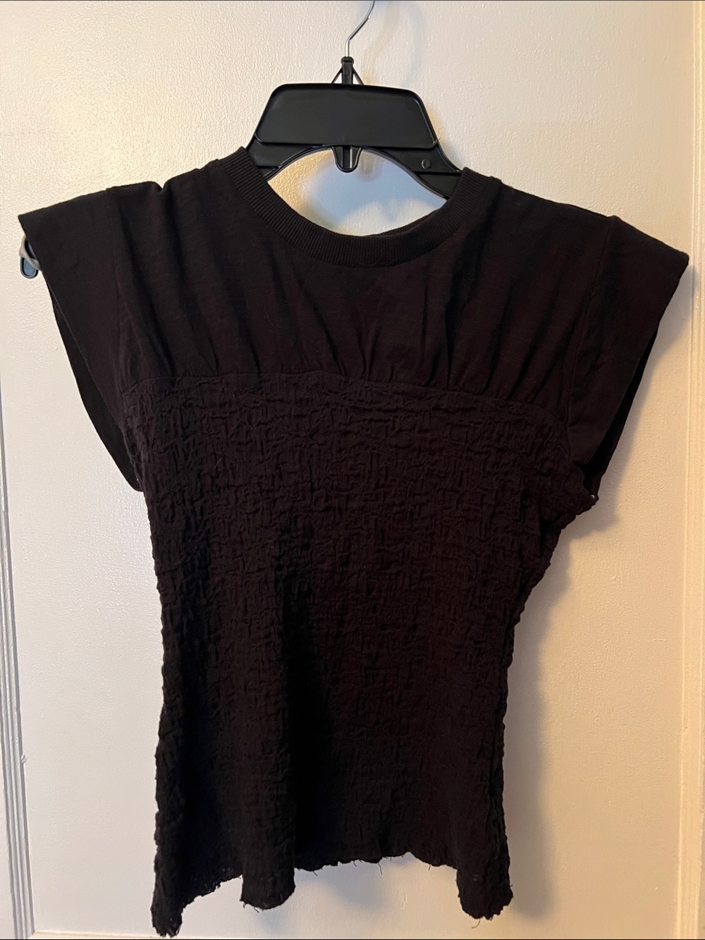 Maeve Black Crew Neck Short Sleeve Tee